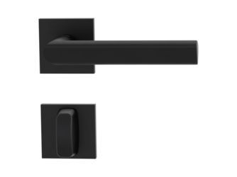 Türgriffgarnitur VAYA 137 TRI Fast2Fix GK3 Rosetten eckig WC Graphitschwarz