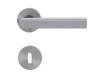 Türgriffgarnitur VAYA 137 TRI Fast2Fix GK3 Rosetten rund Buntbart Edelst. ma.