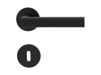 Türgriffgarnitur VAYA 137 TRI Fast2Fix GK3 Rosetten rund Buntbart Graphitschwarz