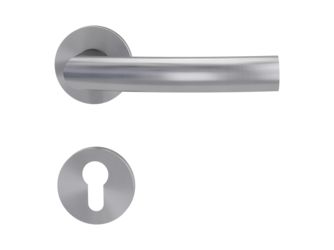 Türgriffgarnitur VAYA 178 LORITA Fast2Fix GK3 Rosetten rund Profilzylinder Edelst. ma.