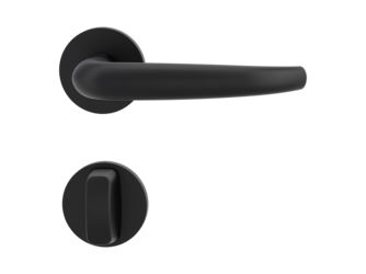 Türgriffgarnitur VAYA 194 ALDA Fast2Fix GK3 Rosetten rund WC rot/weiß Graphitschwarz