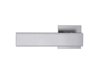 Türgriffgarnitur VAYA 200 CUBICO Fast2Fix Rosetten eckig smart2lock L Edelst. ma.