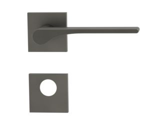 Türgriffgarnitur VAYA 261 LEAF LIGHT Fast2Fix Rosetten eckig Rundzylinder Kaschmirgrau