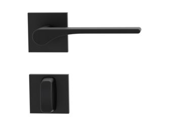 Türgriffgarnitur VAYA 261 LEAF LIGHT Fast2Fix Rosetten eckig WC Graphitschwarz