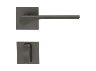 Türgriffgarnitur VAYA 261 LEAF LIGHT Fast2Fix Rosetten eckig WC Kaschmirgrau