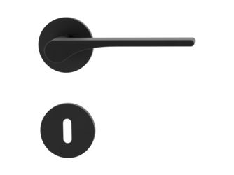 Türgriffgarnitur VAYA 261 LEAF LIGHT Fast2Fix Rosetten rund Buntbart Graphitschwarz