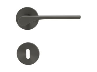 Türgriffgarnitur VAYA 261 LEAF LIGHT Fast2Fix Rosetten rund Buntbart Kaschmirgrau