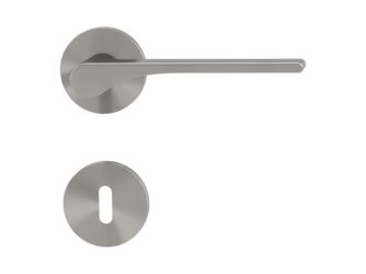 Türgriffgarnitur VAYA 261 LEAF LIGHT Fast2Fix Rosetten rund Buntbart Samtgrau