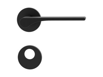 Türgriffgarnitur VAYA 261 LEAF LIGHT Fast2Fix Rosetten rund Rundzylinder Graphitschwarz