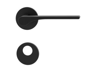 Türgriffgarnitur VAYA 261 LEAF LIGHT Fast2Fix Rosetten rund WC Graphitschwarz