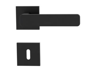 Türgriffgarnitur VAYA 265 MINIMAL MODERN Fast2Fix Rosetten eckig Buntbart Graphitschwarz