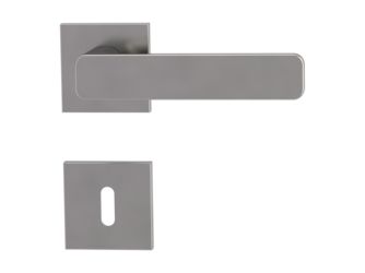 Türgriffgarnitur VAYA 265 MINIMAL MODERN Fast2Fix Rosetten eckig Buntbart Samtgrau