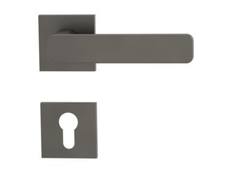 Türgriffgarnitur VAYA 265 MINIMAL MODERN Fast2Fix Rosetten eckig Profilzylinder Kaschmirgrau