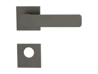 Türgriffgarnitur VAYA 265 MINIMAL MODERN Fast2Fix Rosetten eckig Rundzylinder Kaschmirgrau