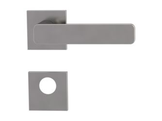 Türgriffgarnitur VAYA 265 MINIMAL MODERN Fast2Fix Rosetten eckig Rundzylinder Samtgrau