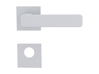 Türgriffgarnitur VAYA 265 MINIMAL MODERN Fast2Fix Rosetten eckig Rundzylinder Seidenweiß