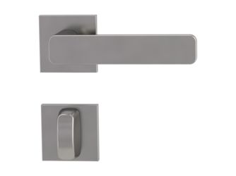 Türgriffgarnitur VAYA 265 MINIMAL MODERN Fast2Fix Rosetten eckig WC Samtgrau