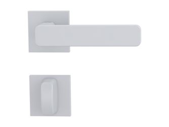 Türgriffgarnitur VAYA 265 MINIMAL MODERN Fast2Fix Rosetten eckig WC Seidenweiß