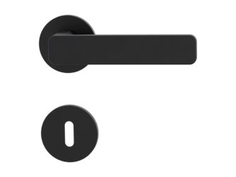 Türgriffgarnitur VAYA 265 MINIMAL MODERN Fast2Fix Rosetten rund Buntbart Graphitschwarz