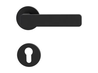 Türgriffgarnitur VAYA 265 MINIMAL MODERN Fast2Fix Rosetten rund Profilzylinder Graphitschwarz