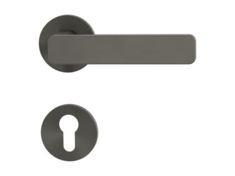 Türgriffgarnitur VAYA 265 MINIMAL MODERN Fast2Fix Rosetten rund Profilzylinder Kaschmirgrau