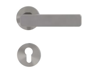 Türgriffgarnitur VAYA 265 MINIMAL MODERN Fast2Fix Rosetten rund Profilzylinder Samtgrau