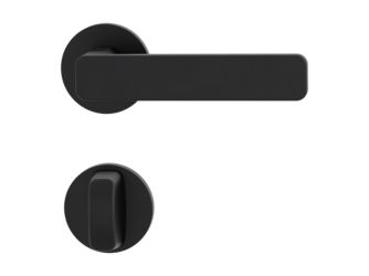 Türgriffgarnitur VAYA 265 MINIMAL MODERN Fast2Fix Rosetten rund WC Graphitschwarz