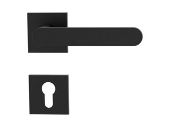 Türgriffgarnitur VAYA 291 AVUS F2F Fast2Fix Rosetten eckig Profilzylinder Graphitschwarz