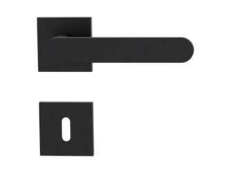 Türgriffgarnitur VAYA 291 AVUS Fast2Fix Rosetten eckig Buntbart Graphitschwarz