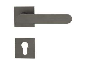 Türgriffgarnitur VAYA 291 AVUS Fast2Fix Rosetten eckig Profilzylinder Kaschmirgrau