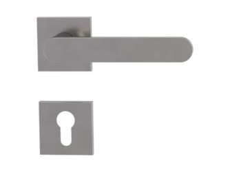 Türgriffgarnitur VAYA 291 AVUS Fast2Fix Rosetten eckig Profilzylinder Samtgrau