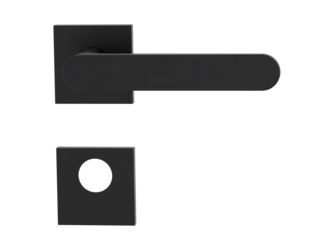 Türgriffgarnitur VAYA 291 AVUS Fast2Fix Rosetten eckig Rundzylinder Graphitschwarz