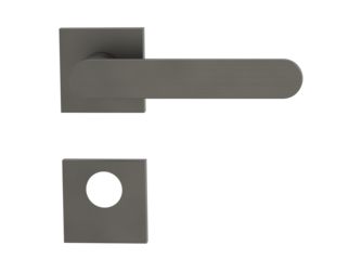 Türgriffgarnitur VAYA 291 AVUS Fast2Fix Rosetten eckig Rundzylinder Kaschmirgrau