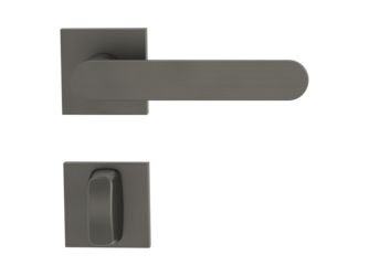 Türgriffgarnitur VAYA 291 AVUS Fast2Fix Rosetten eckig WC Kaschmirgrau