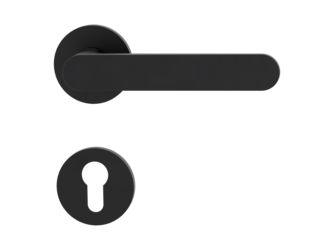 Türgriffgarnitur VAYA 291 AVUS Fast2Fix Rosetten rund Profilzylinder Graphitschwarz