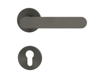 Türgriffgarnitur VAYA 291 AVUS Fast2Fix Rosetten rund Profilzylinder Kaschmirgrau