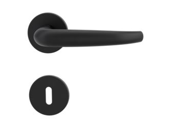 Türgriffgarnitur VAYA basic 194 ALDA Fast2Fix GK3 Rosetten rund Buntbart Graphitschwarz