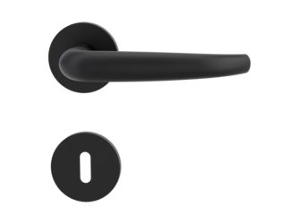 Türgriffgarnitur VAYA basic 194 ALDA Fast2Fix GK3 Rosetten rund Buntbart Graphitschwarz