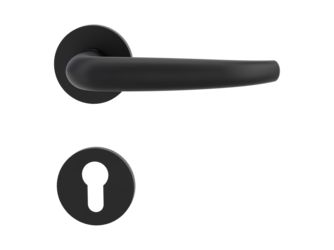 Türgriffgarnitur VAYA basic 194 ALDA Fast2Fix GK3 Rosetten rund Profilzylinder Graphitschwarz