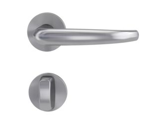 Türgriffgarnitur VAYA basic 194 ALDA Fast2Fix GK3 Rosetten rund WC rot/weiß Edelst. ma.