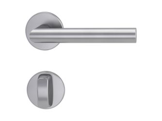 Türgriffgarnitur VAYA basic 195 LUCIA Fast2Fix GK3 Rosetten rund WC Edelstahl matt