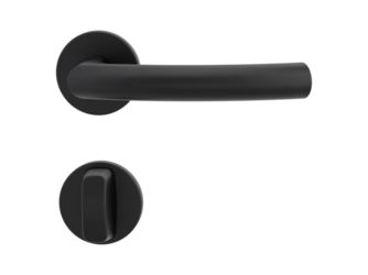 Türgriffgarnitur VAYA basic 254 VIVA Fast2Fix GK3 Rosetten rund WC Graphitschwarz