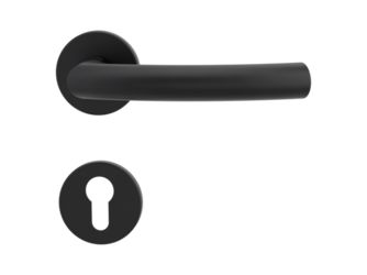 Türgriffgarnitur VIVA F2F Fast2Fix GK3 Rosetten rund Profilzylinder Graphitschwarz