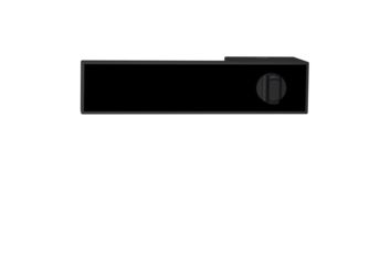 Türgriffpaar FRAME 1.0 Graphitschwarz 38-45mm WC L o. Inlay