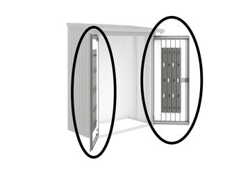 Türpaket zu WoodStock 150 quarzgrau- metallic 1570x50x1710mm