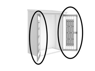 Türpaket zu WoodStock 150 silber- metallic 1570x50x1710mm