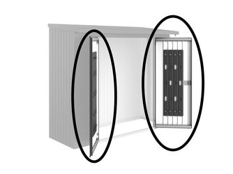 Türpaket zu WoodStock 230 dunkelgrau- metallic 2290x50x1710mm