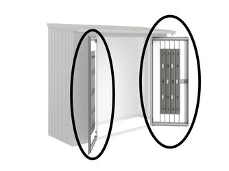 Türpaket zu WoodStock 230 quarzgrau- metallic 2290x50x1710mm