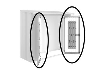 Türpaket zu WoodStock 230 silber- metallic 2290x50x1710mm