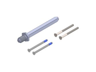 Türstärke Erweiterungsset 50-60mm fast2Fix Voll- Wechselstift 8mm für Wechselgarnituren L/R